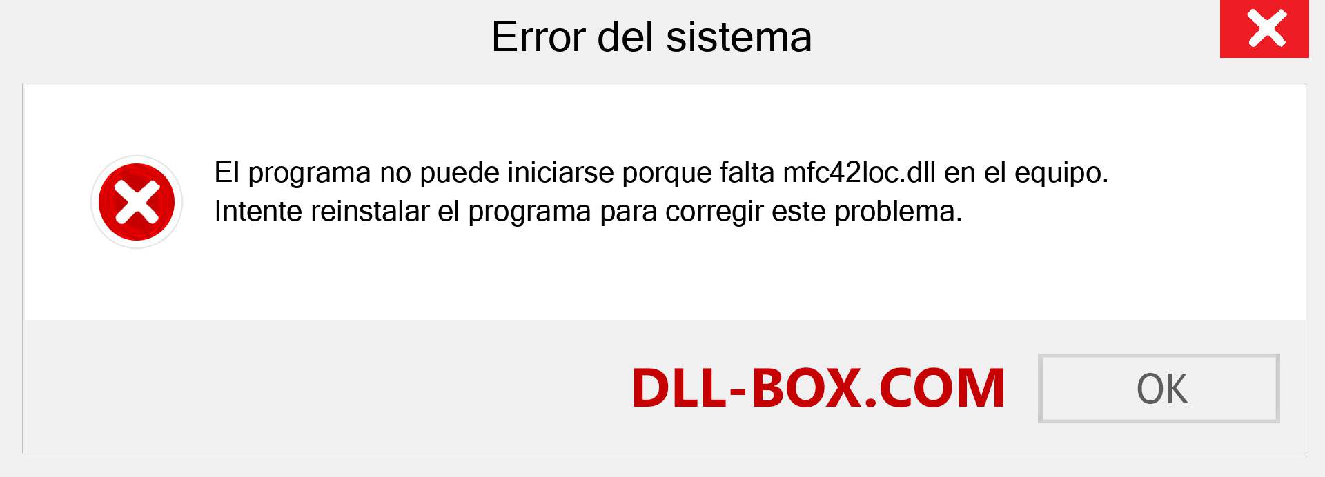 ¿Falta el archivo mfc42loc.dll ?. Descargar para Windows 7, 8, 10 - Corregir mfc42loc dll Missing Error en Windows, fotos, imágenes